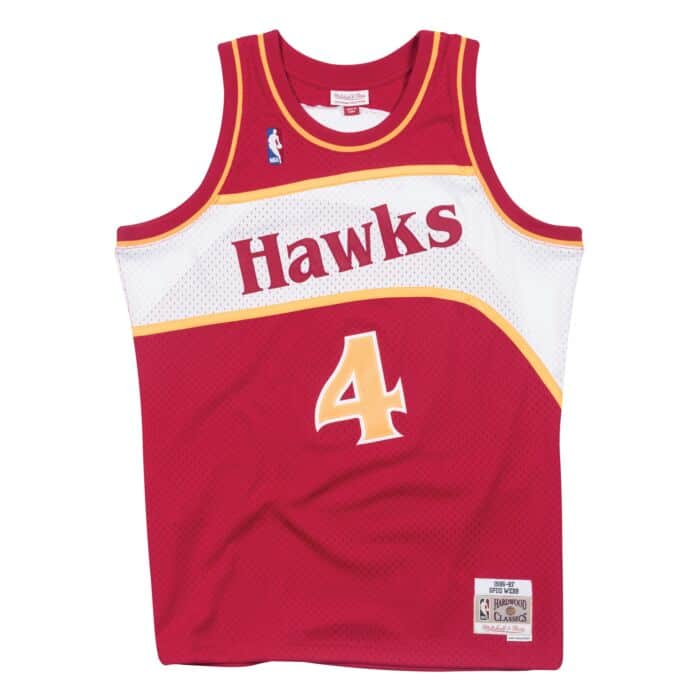 Spud Webb Atlanta Hawks Throwback Jersey