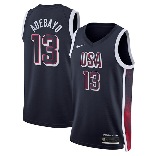 Bam Adebayo Navy Men's USA Basketball 2024 Swingman Player Jersey