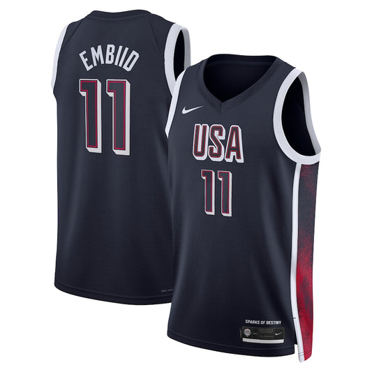 Joel Embiid Navy Men's USA Basketball 2024 Swingman Player Jersey