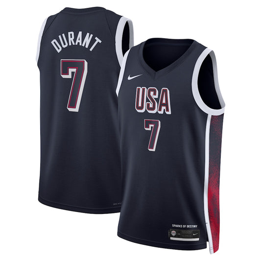 Nike Kevin Durant Navy Men's USA Basketball 2024 Swingman Player Jersey